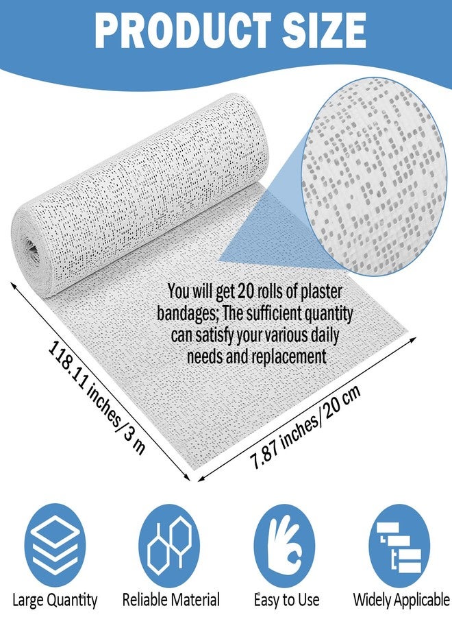 Treela Plaster Cloth Rolls Gauze Bandages Rolls Strips for Belly Casts, Scenery Molds, Mask Making, Art Projects, Body Casts, Craft Supplies(8 Inch x 66 Yard) - Image 3
